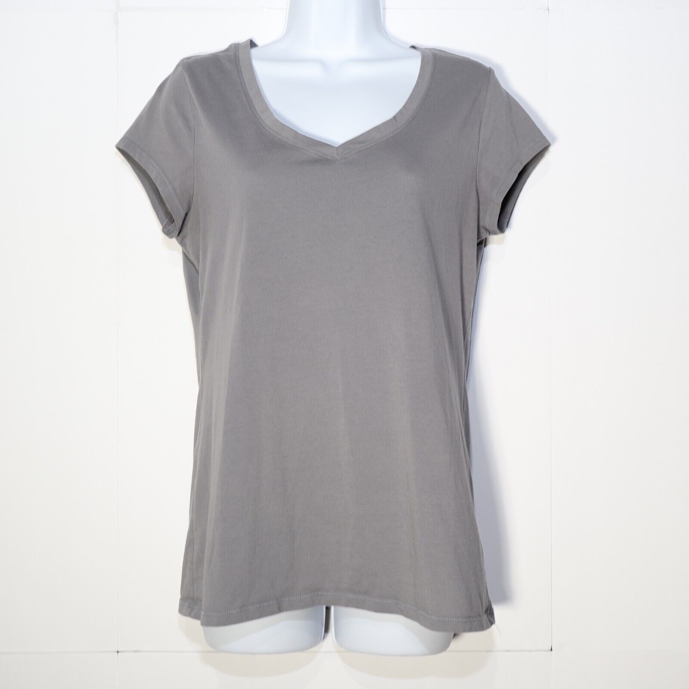 No Boundaries Large 11-13 Gray Juniors T Shirt Short Sleeve V Neck